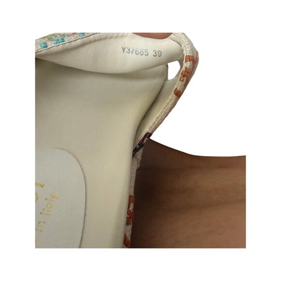 Gucci Embroidered Logo Platform Slide Sandals Sz. 39 (US 9) - Picture 10 of 11